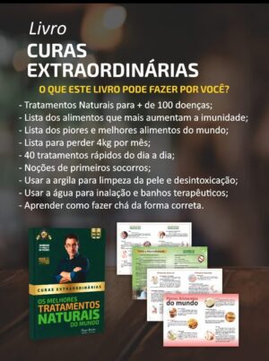 FRETE GRÁTIS – Livro Curas Extraordinárias Manual de Tratamentos Naturais – Tiago Rocha